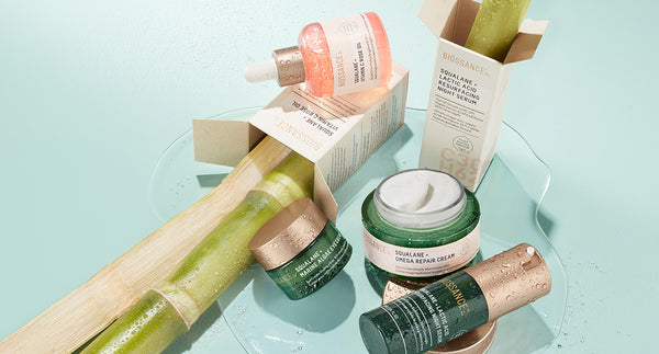 Biossance Products featuring Sugarcane-derived Squalane