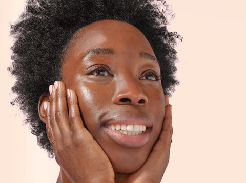 Model with flawless skin